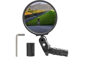 Arkham Bike Mirror for Handlebars, 360° Rotating Bar End Rearview Bike Mirror, Universal for Left and Right 0.58-0.9” Handleb
