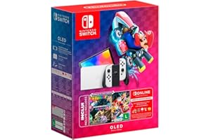 Nintendo, Console + Jogo, Switch OLED Branco, Jogo Digital Mario Kart 8 Deluxe, 3 Meses de Assinatura Nintendo Switch Online