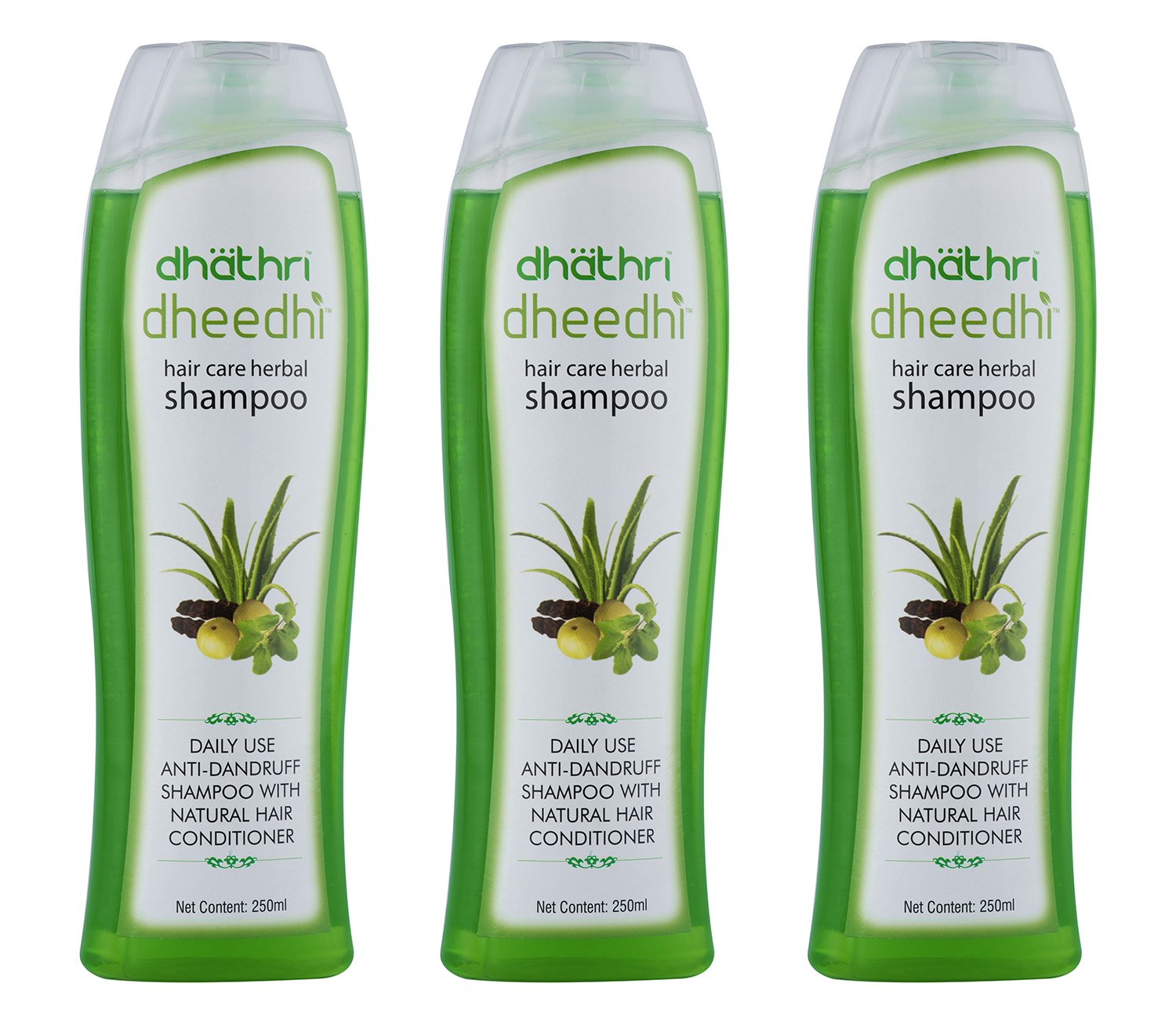 Buy Dhathri Daily Herbal Shampoo, 250 ml (Pack of 3) Online at Low