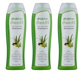 Dhathri Daily Herbal Shampoo, 250 ml (Pack of 3)