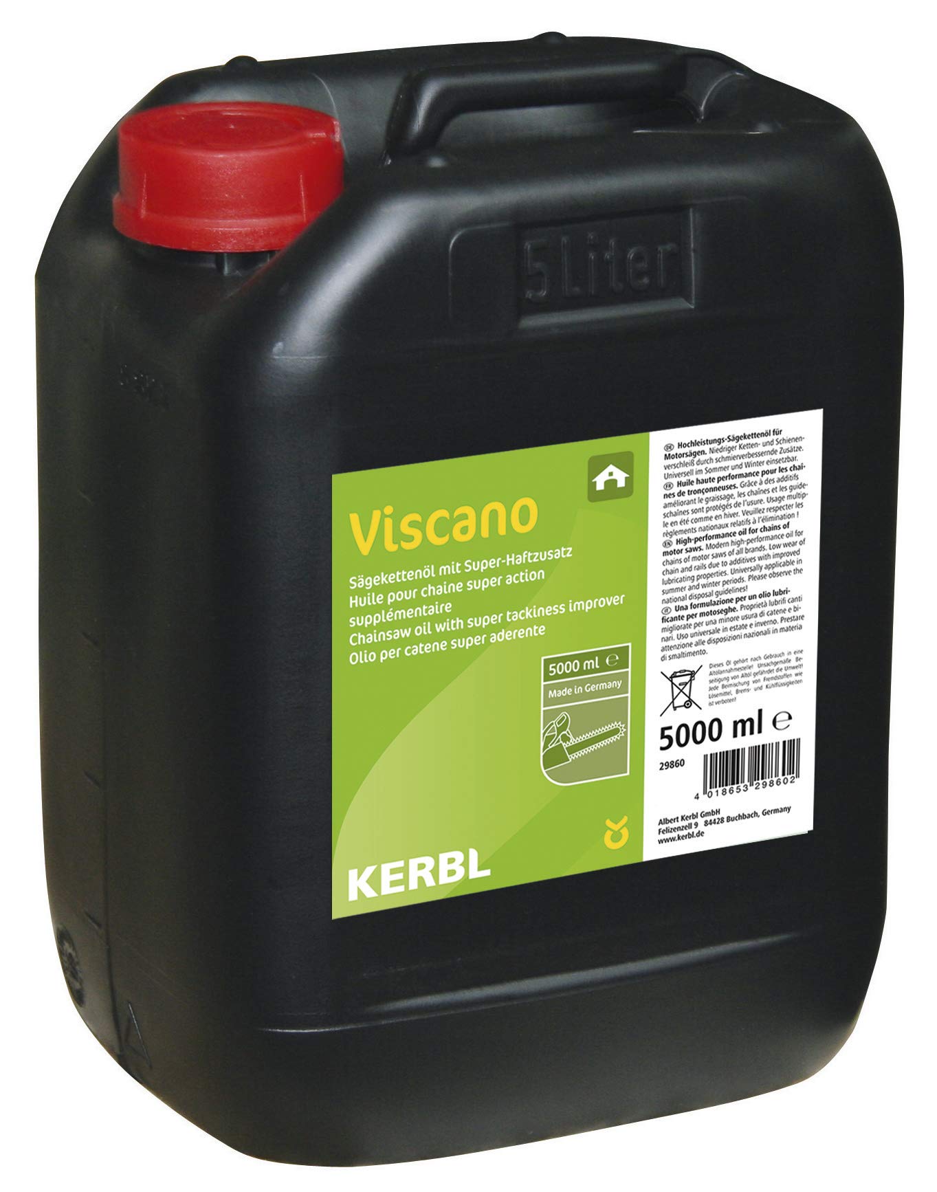 Kerbl Viscano 29860 H Chainsaw Lubricant Oil 5 Litres Mineral