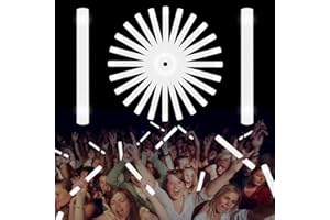 NUDALA Glow Foam Sticks Bulk, 24 Pcs White Giant LED Light Up Sticks 3 Modes Flashing Glowing Baton Wands Party Supplies for Wedding, Raves,Concert,Birthday,Christmas, Halloween,Sporting Events