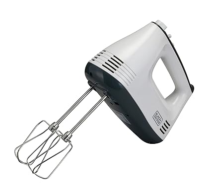 Black+Decker M350 300-Watt Hand Mixer (White/Grey)