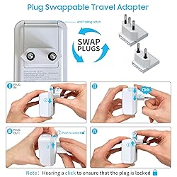 European Travel Plug Adapter Kit, VINTAR
