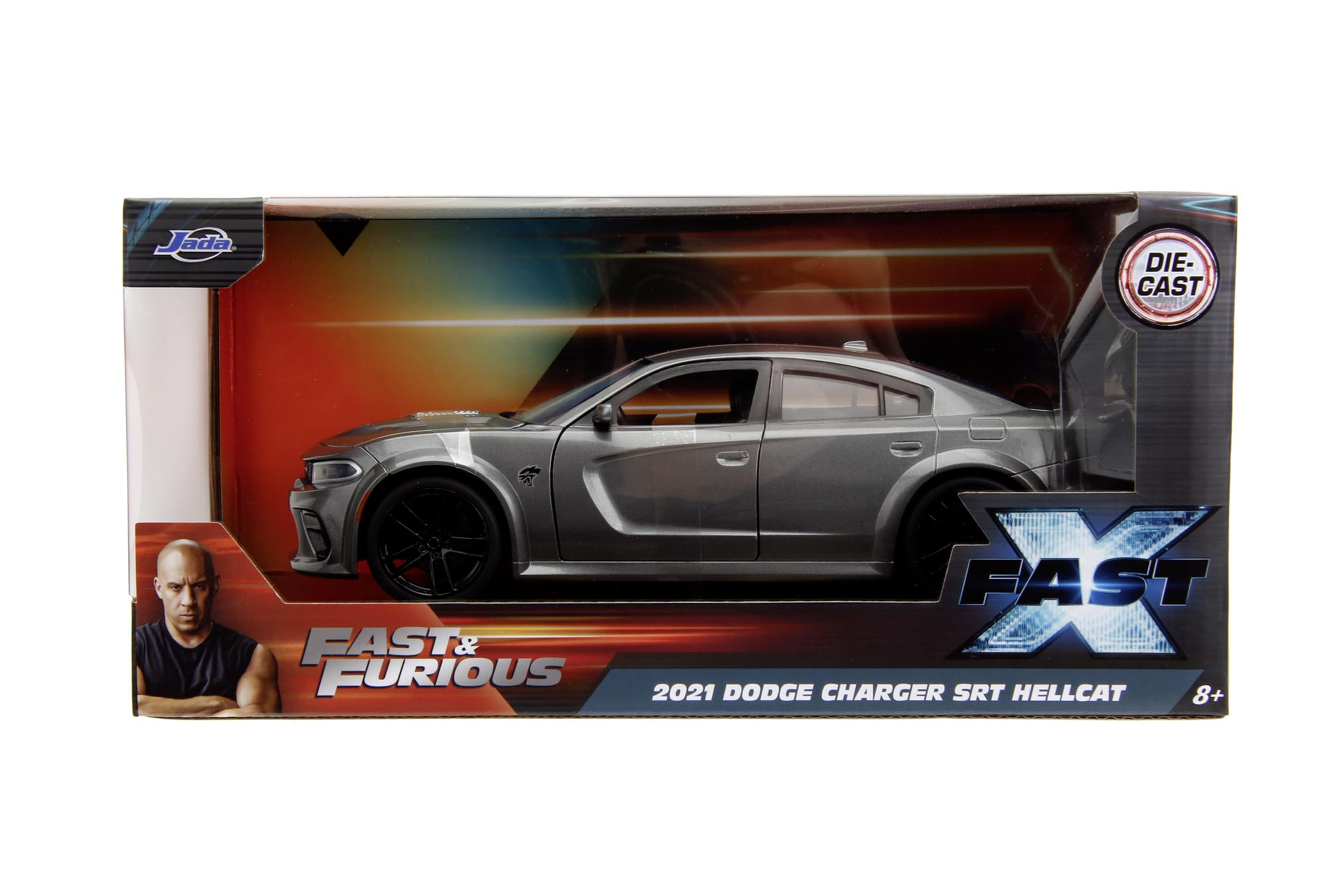 Jada 1:24 FAST and FURIOUS DODGE CHARGER SILVER, (253203085SSU)