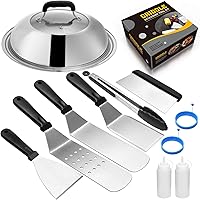Griddle Accessories Compatible with Blackstone and Camp Chef, Flat Top Griddle Scraper Tool with Melting Dome for…