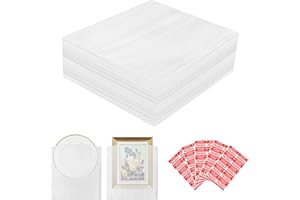 XZWMY 12" x 12" Foam Pouches 100 Pack,1/24" Thick,Cushion Foam Pouches for Packing Storage and Shipping Packing Supplies for Dishes Glasses Packing with 50 Fragile Labels…