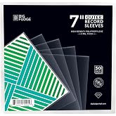 Big Fudge 7" Vinyl Record Outer Sleeves, 50 Pack, Crystal Clear | 3 Mil HDPP, Wrinkle Free, Protects 45s and Singles from Dust, Dirt and Scratches, Archival Safe Storage