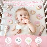 Vanplay Baby Rattles Teethers 10pc Set in Storage Box Pink 0-6 Months view 2