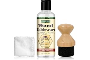 WANJAO Wooden Cutting Board Oil, Butcher Block Oil with Towel Cutting Board Applicator to Clean and Protect Wood for Home Kitchen Solid Wood Countertops Dining Table Tops, 120ML Transparent