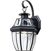 Generation Lighting 1-Light Lancaster Outdoor Wall Lamp Black 8067-12, Dark Sky Outdoor Light Fixture for Farmhouse Wall Deco