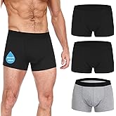 CITURLAN Incontinence Underwear for Men - 100ml Absorbency | Leakproof & Odor-Control | Reusable Washable Bladder Control Boxer Briefs | High-Waist for Night & Active Use [3-Pack] (Black & Grey, XL)