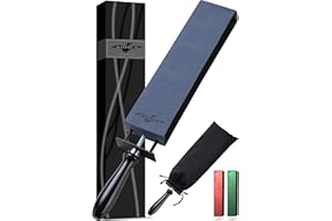 ARHEY Large Adjustable Italian Straight Razor Strop - Barber Sharpener Straight Razor Sharpener Kit - Shaving Sharpener Set - Honing Belt for Knife Leather Paddle Strop Block Hanging 2 Sided 3