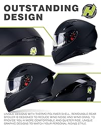 DOT Approved HAX Full Face Motorcycle Helmet with