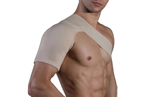Retexes Cream Compression Sleeve Shoulder, Breathable Fabric Lightweight Flexible Fit for Daily/Workout