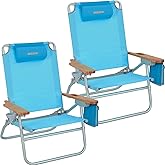 #WEJOY Folding Webbed Lawn Beach Chair - Heavy Duty Portable Outdoor Chair with Hard Armrest for Camping,Garden,Concerts,Festivals and Sand Picnic BBQ,265 LBS