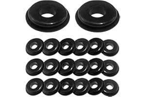 Sephile 20 PCS Trailer Handshake Valve Gasket, Waterproof Durable Rubber Vehicle Sealing Ring, Portable Valve Gaskets, Universal Automotive Brake Air Hose Grommet Parts for Most Cars (Black)