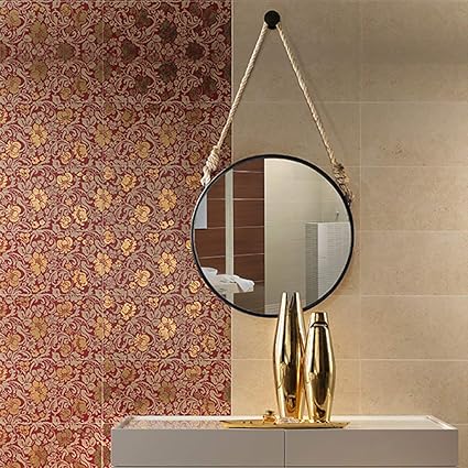 Espejo de tocador de alta gama, Espejo colgante, Espejo redondo para