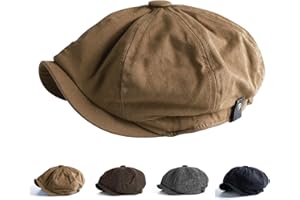 RIYUNE Beret Caps Octagonal Newsboy Cap,Vintage Painter Beret Hats,Mens Flat caps Adjustable Size