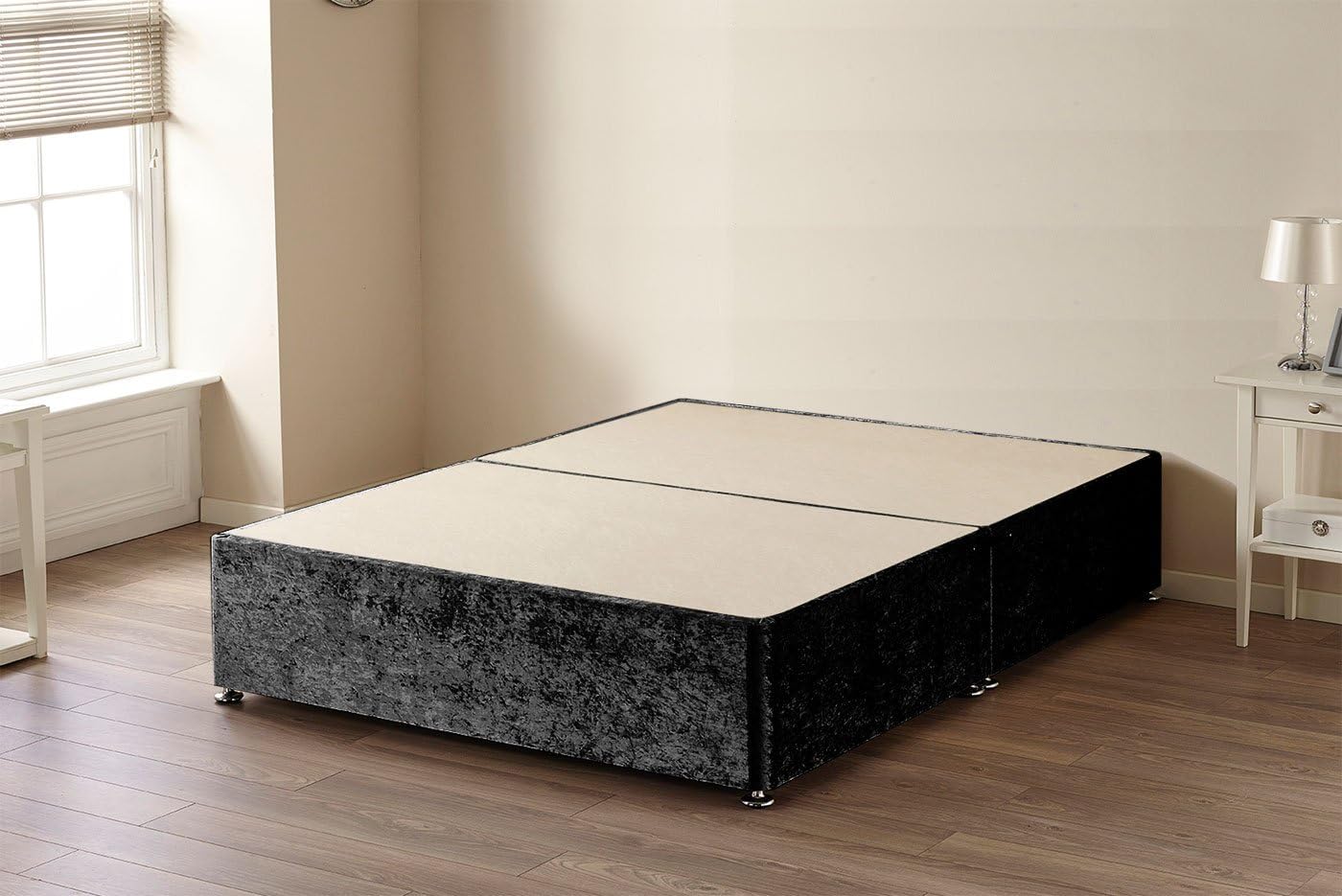 Somnior Beds Divan, Fabric, Black, Super King - Image 3