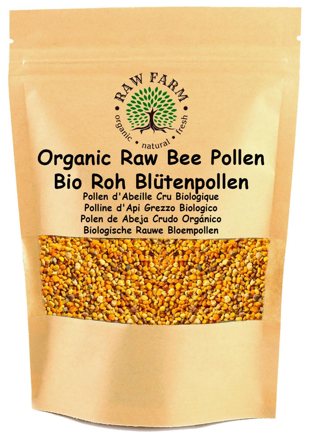 Raw Farm - Organic Raw Bee Pollen – 100% Natural, Unprocessed – Sustainably Sourced 1 kg