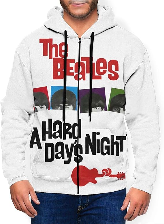 Amazon Co Jp ハード デイズ ナイト A Hard Days Night パーカー スウェット メンズ プルオーバー ジャケット フルジップ ジップパーカー ポケット付き フーデット カジュアル オシャレ プリント 21春 冬 秋服 通勤 通学 S Xxl 服 ファッション小物