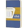 Moleskine Volant Journal, Soft Cover, XS (2.5" x 4") Ruled/Lined, Forget-Me-Not Blue/Amber Yellow, 56 Pages (Set of 2)