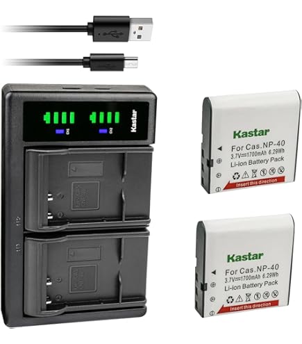 Amazon.com: Kastar 2-Pack NP-40 Battery and LTD2 USB Charger