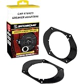Scosche SA68 5X7"/6X8" to 5.25&rdquo;-6.5&rdquo; Speaker Adapters Compatible with Select Import and Domestic Vehicles - 5 1/4" to 6 1/2" Adapter for Car Door Speakers - Sold in Pairs - See Images for Vehicle List