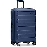 Traveler's Choice Pagosa Indestructible Hardshell Expandable Spinner Luggage, Navy, 26-Inch Medium