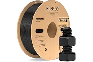 ELEGOO ABS 3D Printer Filament 1.75 mm Black, High Toughness & Impact Resistance, Heat & Water Resistant, 1 kg Spool Engineer