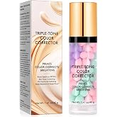 Primer for Face, 3 In 1 Face Primer Before Makeup, Moisturizes-Sunscreen Cream SPF50+ Triple-Tone Color Corrector for Isolation, Smoothing Skin Gripping