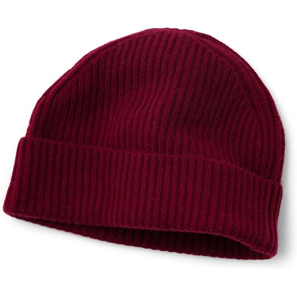 MAde In Scotland 100% Cashmere Red Ribbed Beanie - One Size il_fullxfull.3512309178_ism7.jpg main image 4