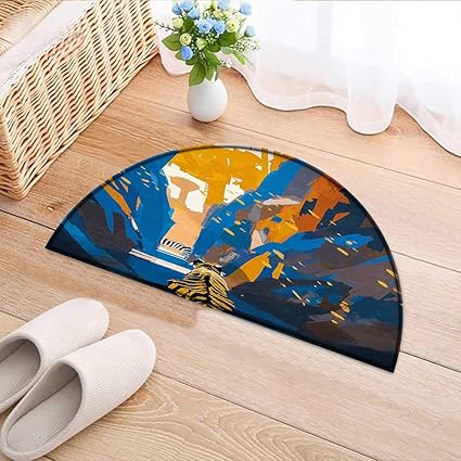 Amazon Com Semicircle Area Rug Carpet House Decor African Tiger