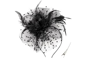 AQOKKA Women Fascinators Hats Flower Fascinators with Headband and Clip Tea Party Headwear for Women and Girls