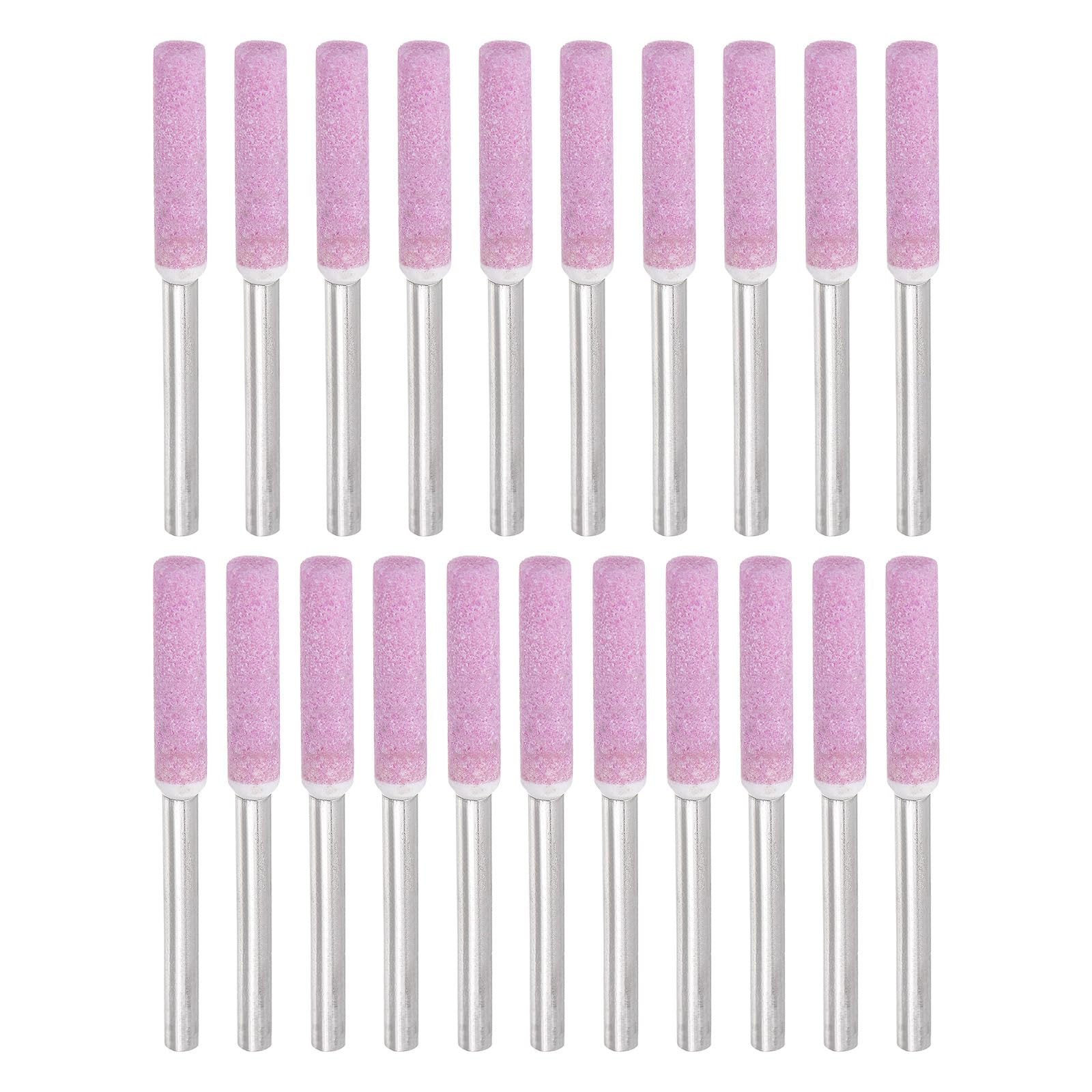 PATIKIL 21 Pcs Diamond Chainsaw Sharpener 5/32 Inch High Hardness Sharpening Stone Polishing Chainsaw Sharpening Kit Grinding File Tool for Chain Saw Stone Jewelry Wood, Pink(4mm)