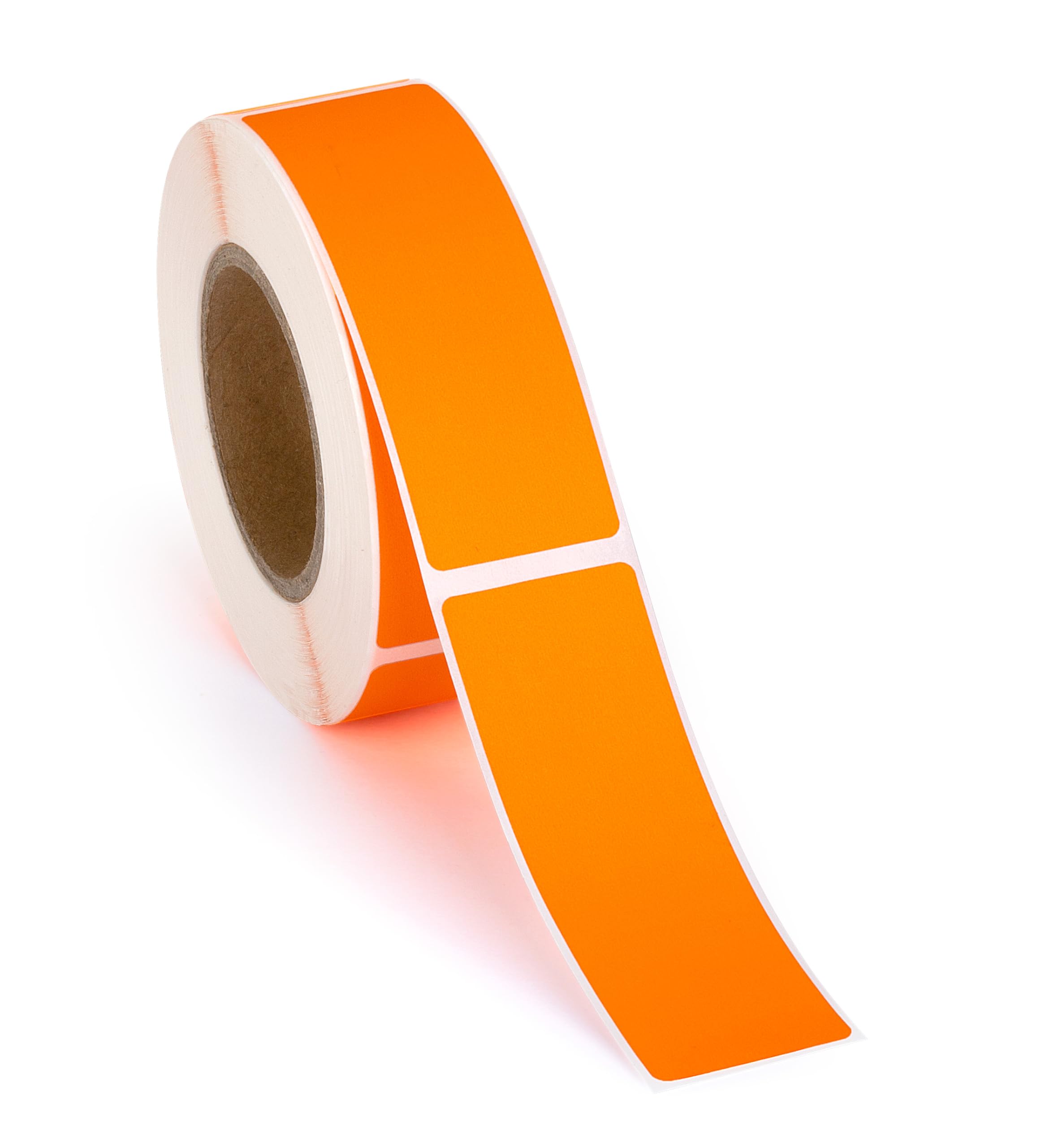Photo 1 of 250pcs Neon Orange Rectangle Sticker Label Roll, 1" x 3", Labels for Inventory, Color Code Labels, Organization Stickers