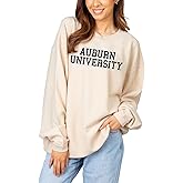 chicka-d NCAA womens Corded Crew Pullover Sweatshirt