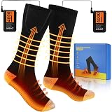 SVPRO Heated Socks With 4000mAh Battery - Rechargeable Thermal Socks For Men & Women, Cold Weather, Hunting, Skiing