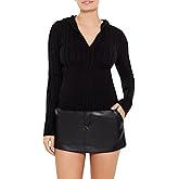 Forever 21 Womens Hooded Cable Knit Sweater