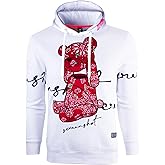 SCREENSHOT Mens Urban Premium Fleece Hoodie - Animation Cartoon Character Embroidery Patch Gel Print Hooded Sweatshirt