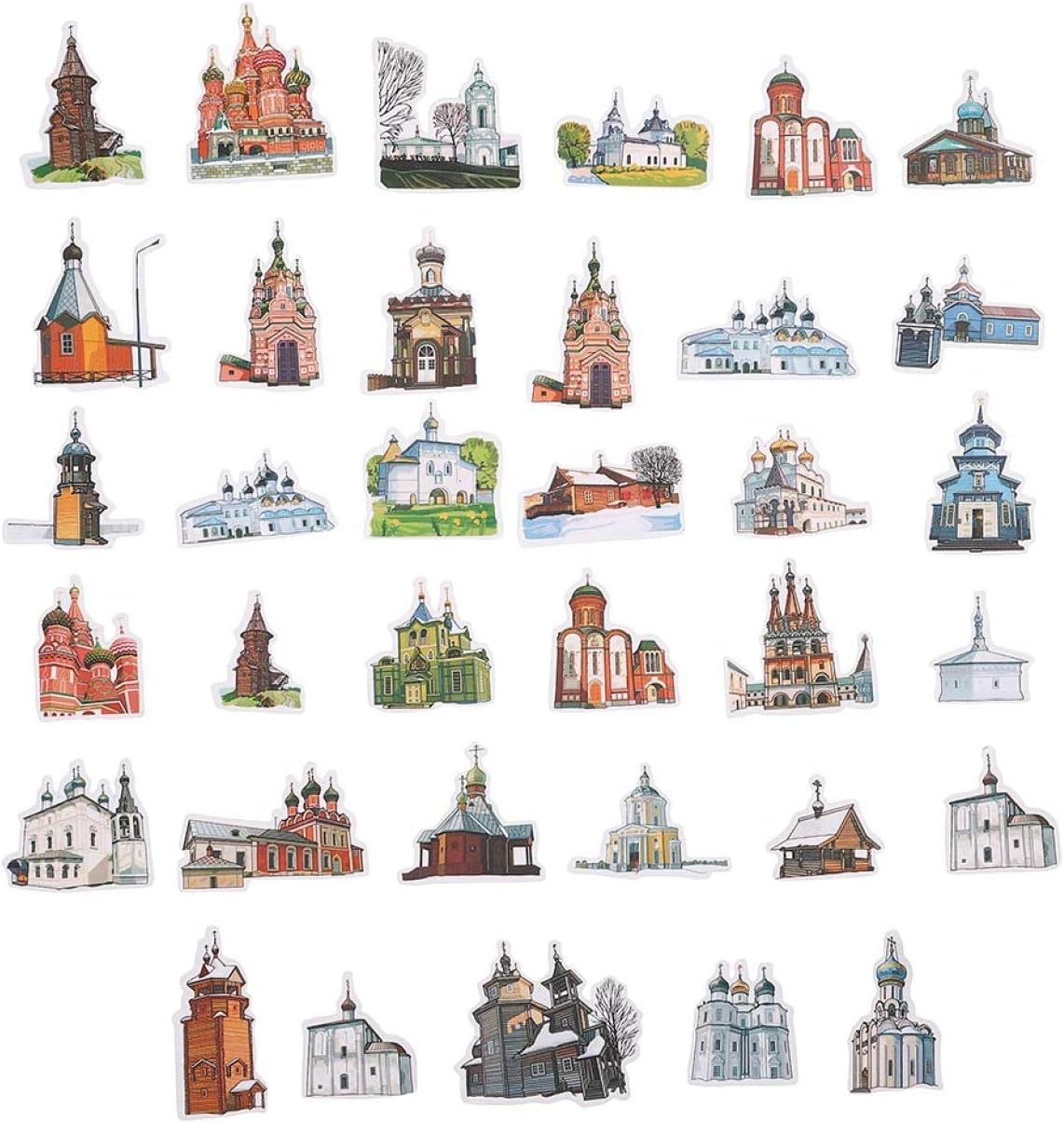 dyudyrujdtry Colorful 1Pcs Food/Girl Daily Memo Pad Pack Planner Scrap booking Stickers Stationery School Supplies(None Number 5: A dream city for you-35)