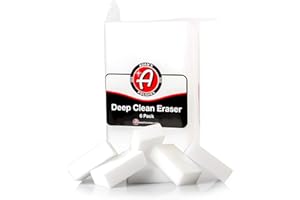 Adam's Polishes Deep Clean Eraser (6 Pack) Soft Abrasive Magic Car Interior Cleaner Foam Sponge for Leather, Vinyl & Plastic | Powerful Car Seat Cleaner Against Heavy Dirt | Motorcycle Boat RV Car