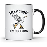 CREWSCREATIONS Silly Goose on the Loose Mug, Funny Roller Skating Goose Coffee Cup, Humorous Animal Lovers Gift, Quirky Morning Tea Mug - 11 Oz. Coffee Mug - CCMUG10534