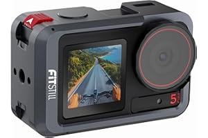 FitStill Aluminum Metal Frame Cage Compatible with DJI Osmo Action 5 Pro Action 4 Action 3,Protective Carrying Hard Shell Cas