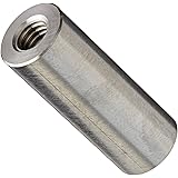 Round Standoff, Stainless Steel, Female, #10-32 Screw Size, 0.375" OD, 1" Length, (Pack of 10)