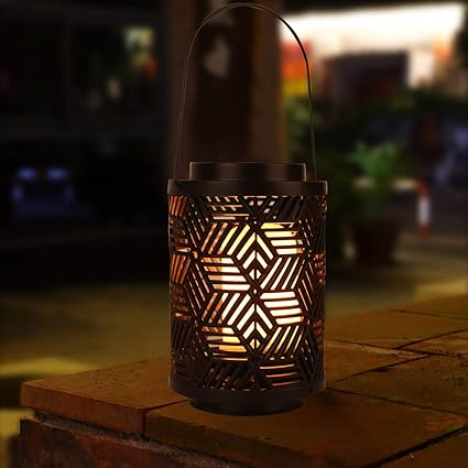 TinyBrite LED Decorative Lantern with Dancing Flickering Vivid Light Effect, 3 Light Modes, 28 x 11 cm
