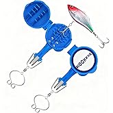 HOOK-EZE 4-in-1 Fishing Knot Tying Tool, Treble Hook Covers Keeps Lures Safe, Hook Sharpener, Lure Wraps for Fishing Rod, Fishing Line Cutter Accessories Gifts for Anglers Fishermen