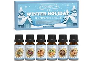 SALUBRITO Winter Essential Oils Set, Christmas Fragrance Oils for Diffuser, Candle Making, Aromatherapy Oils Gift - Christmas