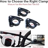 YHT Aluminum Alloy Seatpost Clamp Quick Release 31.8mm Black view 3